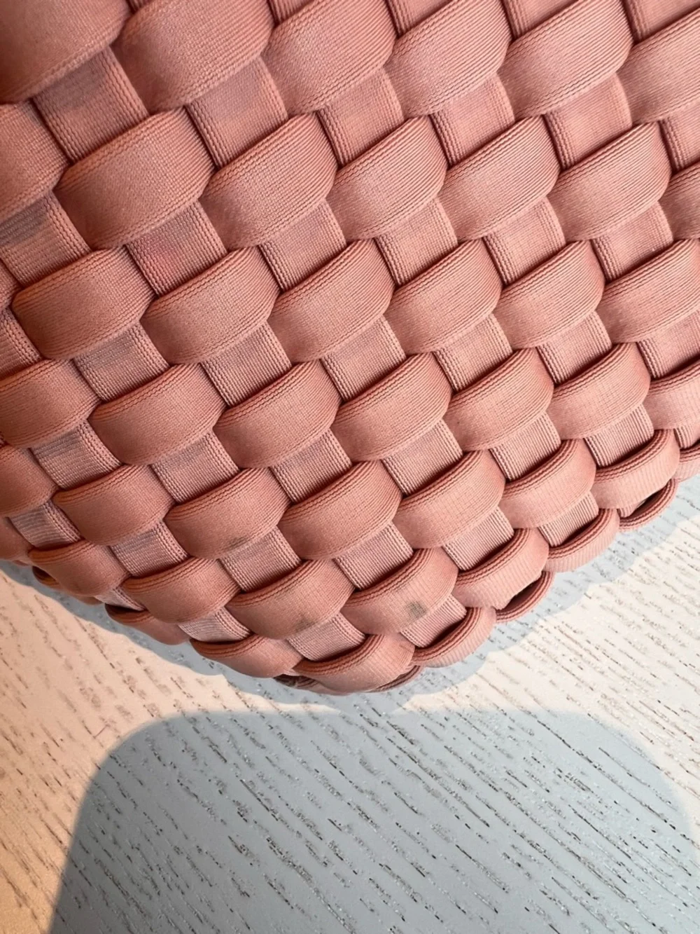 Naghedi Woven Tote in Dusty Rose - Picture 5 of 8